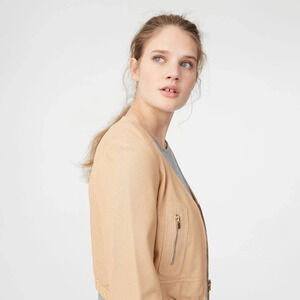 Club Monaco Renshindaa Dune Leather Jacket XS NWT $795